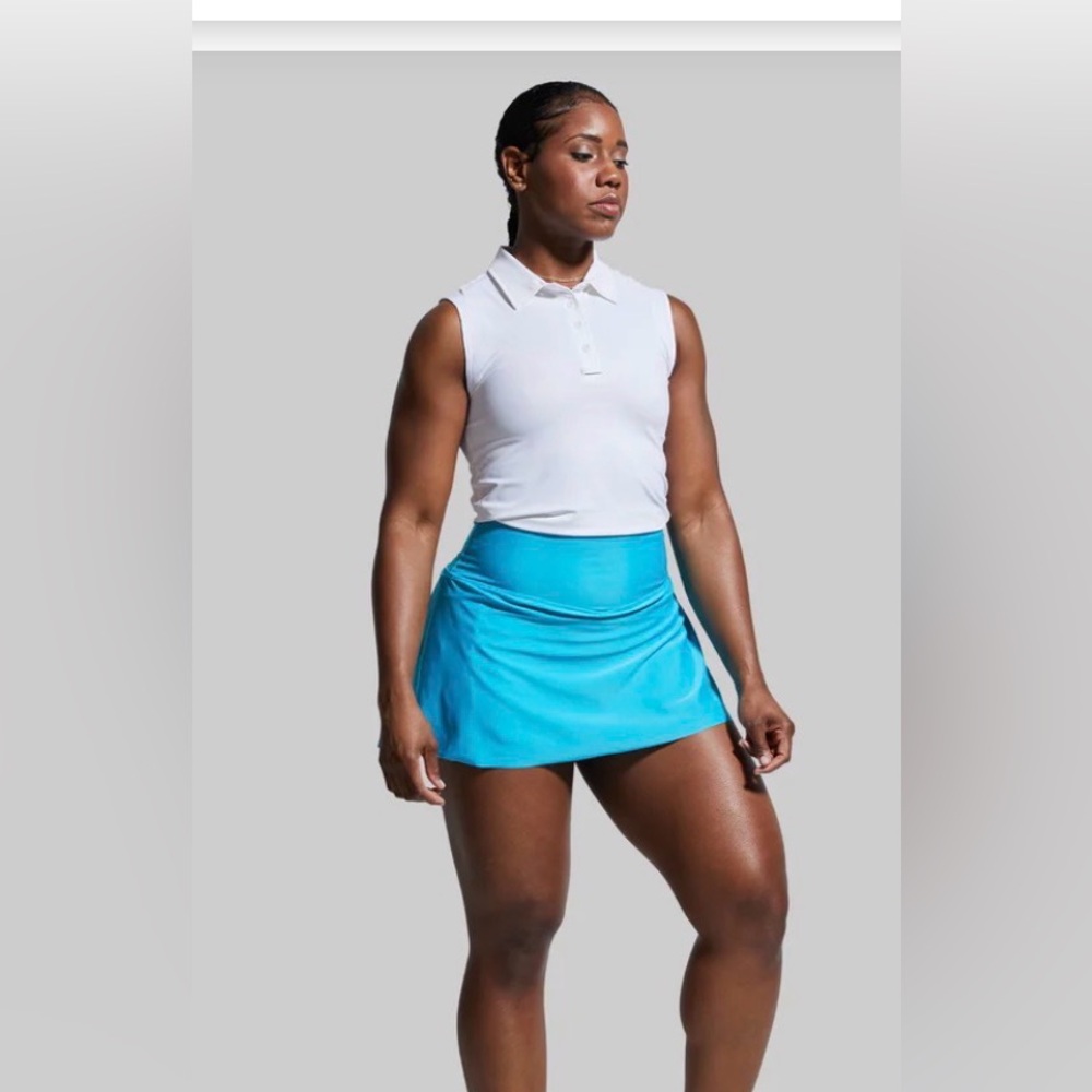 Born Primitive Hot Shot Golf Skirt Peacock Blue Size Medium